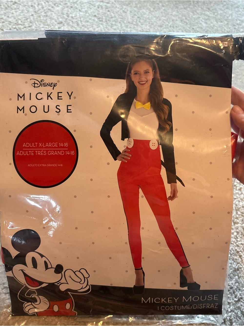 Disney Mickey Mouse Women's Jumpsuit Costume XL NEW World Land Cruise Halloween